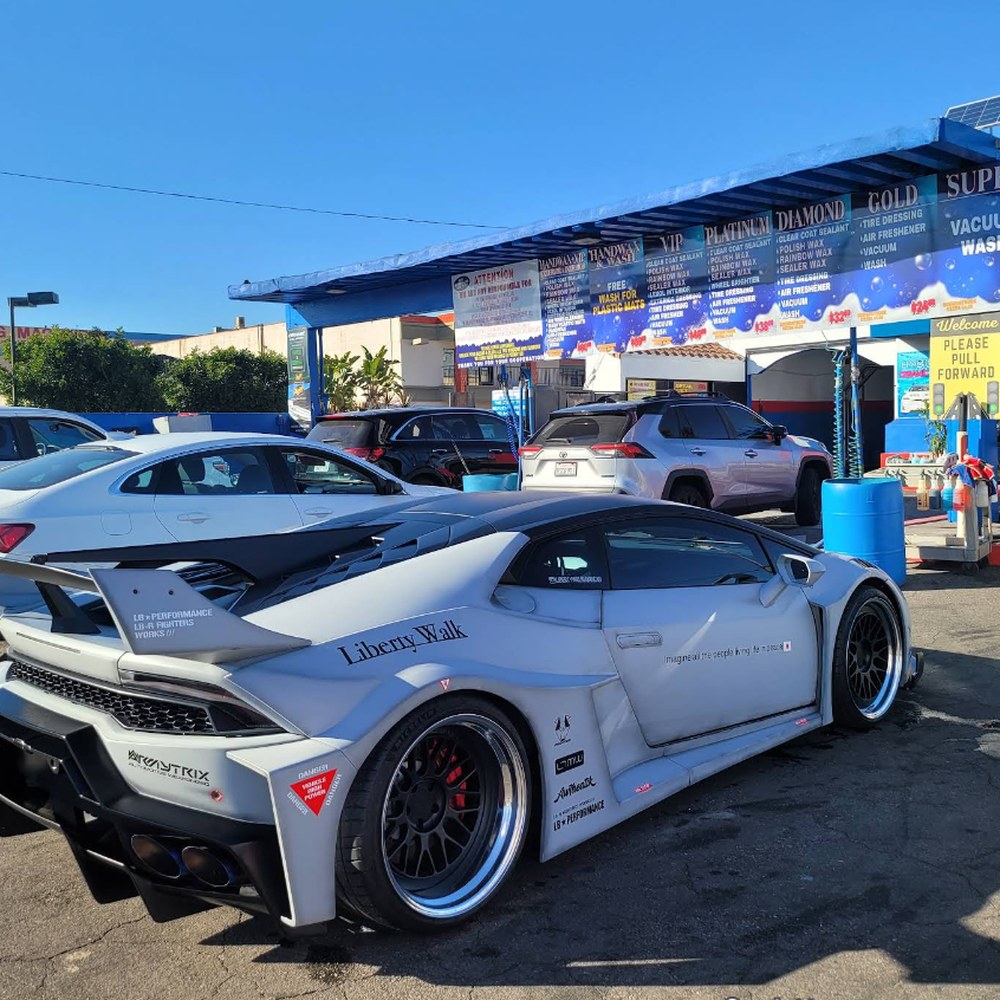 Liberty Walk Lamborghini Huracan at SuperKleen Car Wash in South El Monte