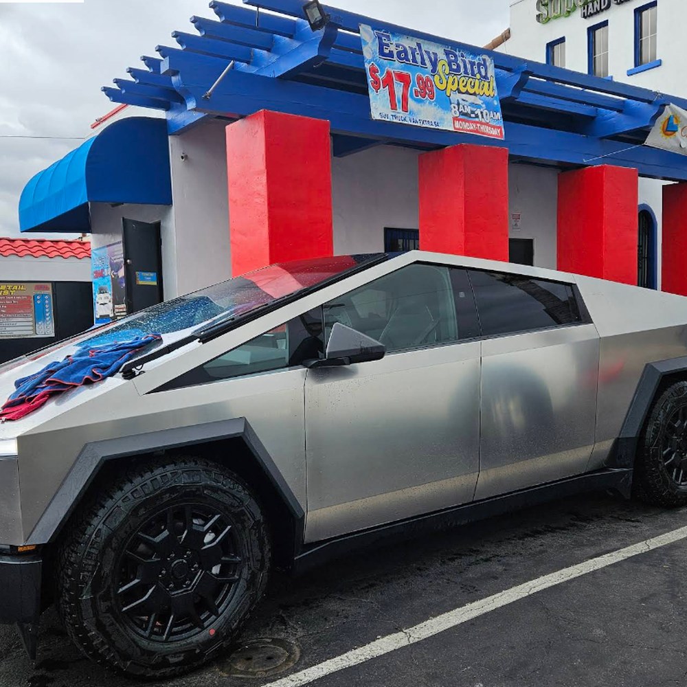 Tesla Cybertruck detailed at SuperKleen Hand Car Wash