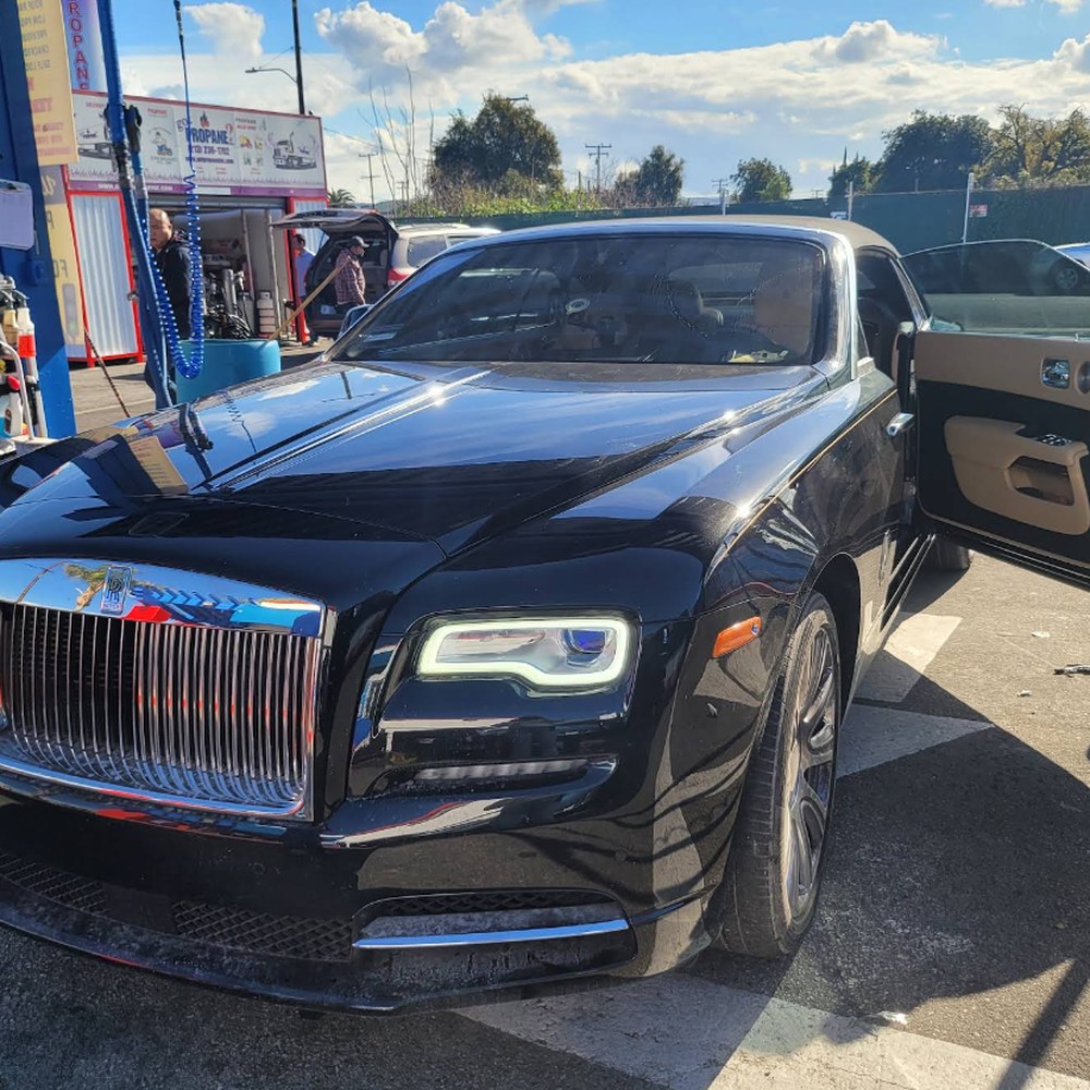 Black Rolls-Royce Wraith detailed at SuperKleen Car Wash